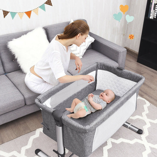 Travel Portable Baby Bed Side Sleeper Bassinet Crib with Carrying Bag