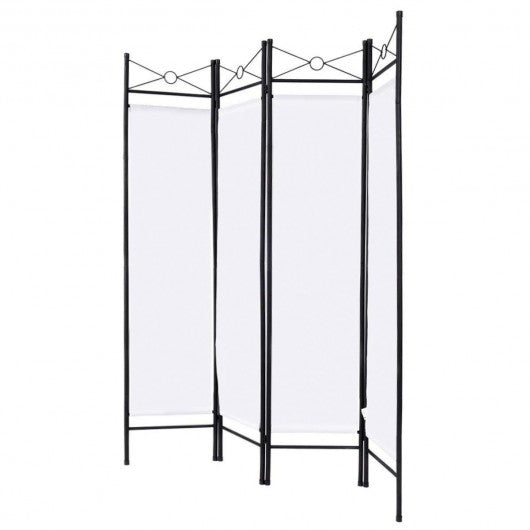 4 Panel Freestanding Metal Frame Private Folding Hinged Room Divider