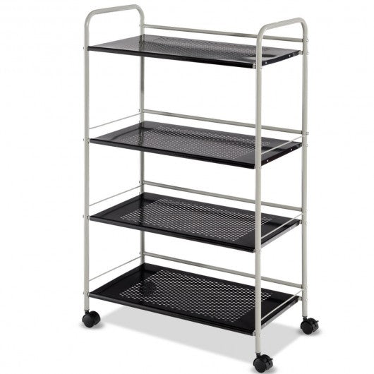 4 Tiers Rolling Storage Cart Utility Trolley