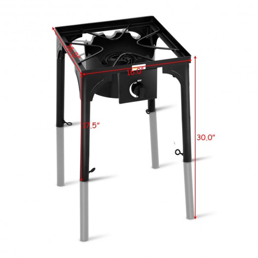 100,000-BTU Portable Propane Outdoor Camp Stove with Adjustable Legs