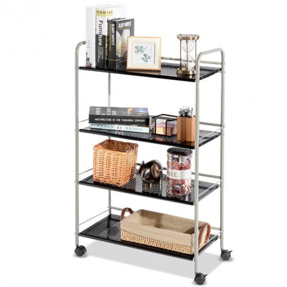 4 Tiers Rolling Storage Cart Utility Trolley