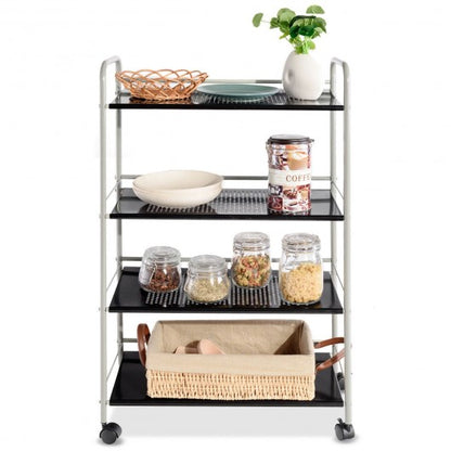 4 Tiers Rolling Storage Cart Utility Trolley