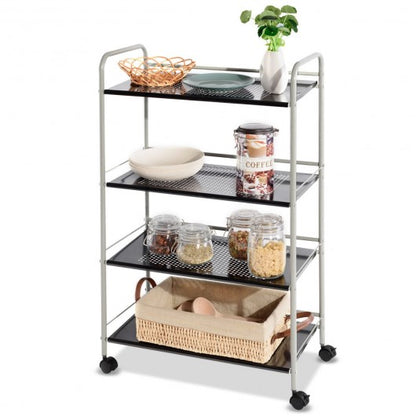 4 Tiers Rolling Storage Cart Utility Trolley