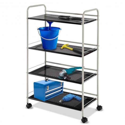 4 Tiers Rolling Storage Cart Utility Trolley