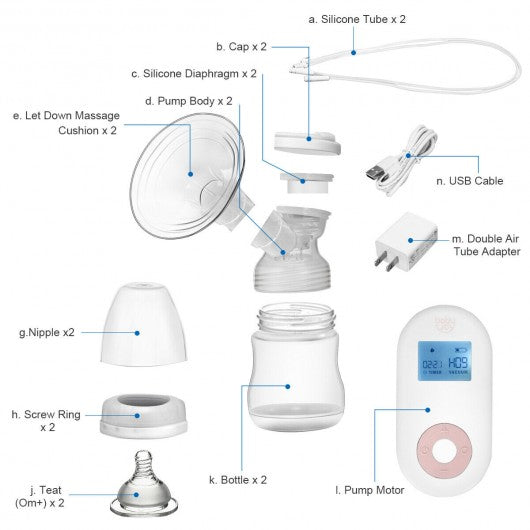 Electric Double feeding Pump with Expression And Massage Modes