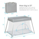 Lightweight Foldable Baby Playpen with Carry Bag