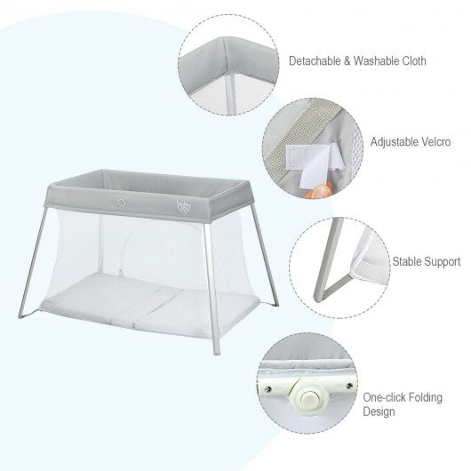 Lightweight Foldable Baby Playpen with Carry Bag