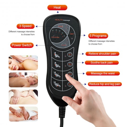 Vibration Massage Car Seat Cushion with 10 Vibration Motors