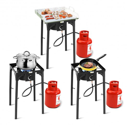 100,000-BTU Portable Propane Outdoor Camp Stove with Adjustable Legs
