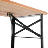 3 Pcs Folding Wooden Picnic Table Bench Set