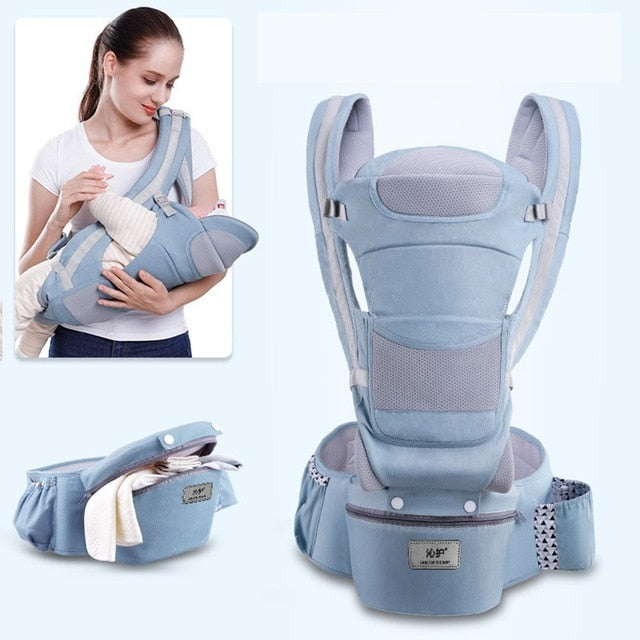 Baby Carrier With Hip Seat Sling Ergonomic Soft Breathable