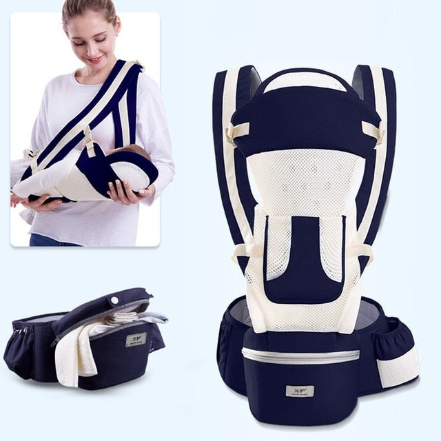 Baby Carrier With Hip Seat Sling Ergonomic Soft Breathable