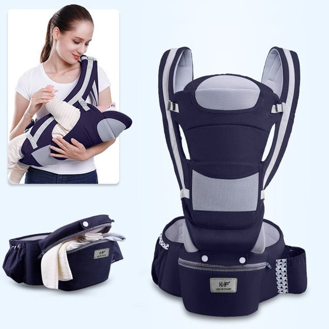 Baby Carrier With Hip Seat Sling Ergonomic Soft Breathable