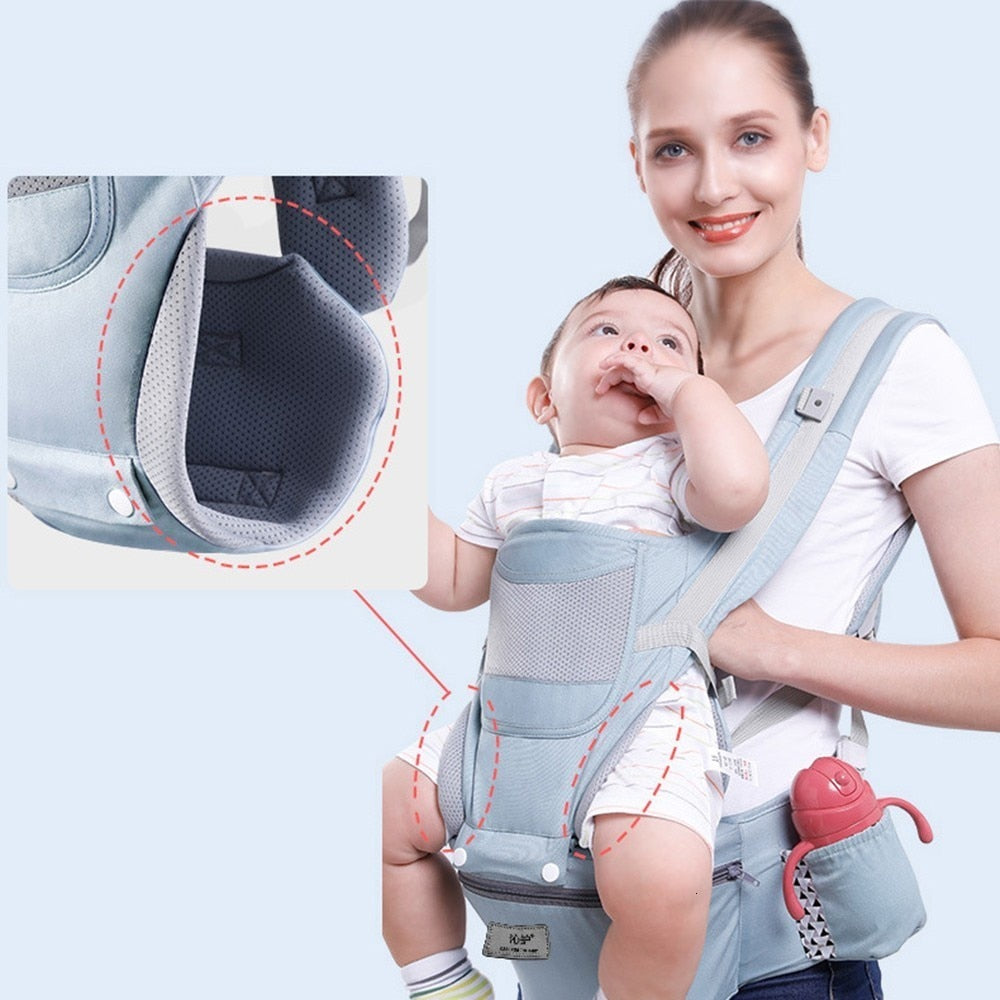 Baby Carrier With Hip Seat Sling Ergonomic Soft Breathable