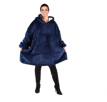 Oversized Microfiber & Sherpa Wearable Blanket