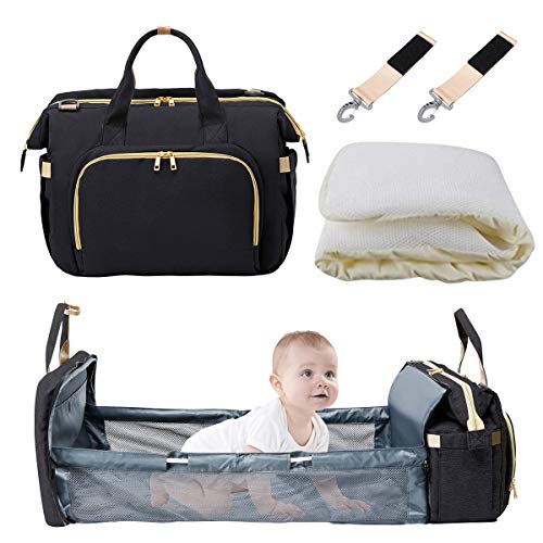 3 In 1 Diaper Bag Backpack with Changing Bed