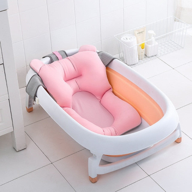 Portable Baby Non Slip Bath Tub NewBorn Air Cushion Bed