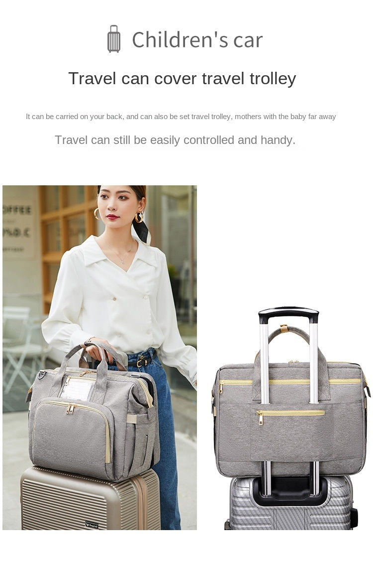 3 In 1 Diaper Bag Backpack with Changing Bed