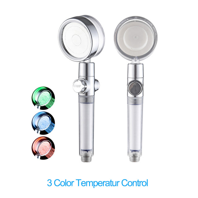 Shower Head with Stop Button and Cotton Filter Turbocharged