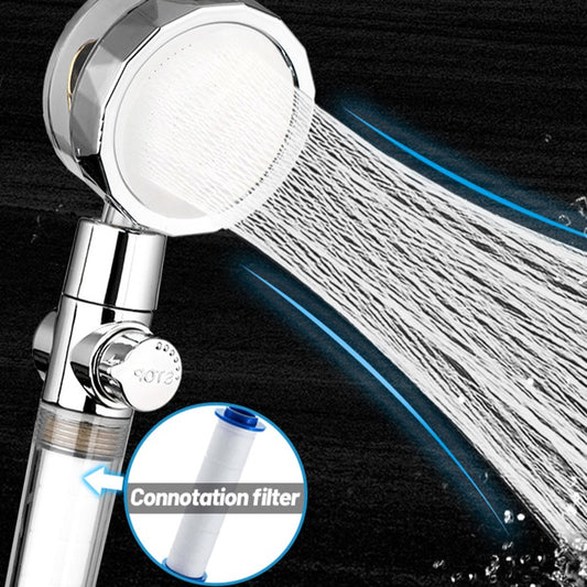 Shower Head with Stop Button and Cotton Filter Turbocharged